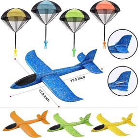 img 4 attached to 🪂 JOYIN Parachute Throwing Airplanes with Parachutes