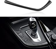 car center console gear shift decorative strip and multimedia button panel stickers abs cover for bmw 3 4 seriesf30 f31 f32 f33 f34 f36 m4 3gt f82 interior accessories (carbon leather) logo