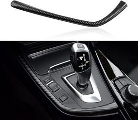 img 4 attached to Car Center Console Gear Shift Decorative Strip And Multimedia Button Panel Stickers ABS Cover For BMW 3 4 SeriesF30 F31 F32 F33 F34 F36 M4 3GT F82 Interior Accessories (Carbon Leather)