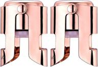 🍾 rose gold owo champagne stopper - stainless steel sparkling wine bottle plug sealer for superior leak-proof fizz retention - no spill, no sharp edges, passed press test logo