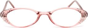 img 3 attached to Womens Rhinestone Studded Reading Glasses Vision Care
