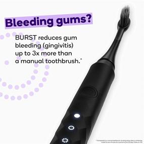 img 2 attached to BURST Replacement Electric Toothbrush Heads - Sonic Toothbrush, Charcoal Bristles, Deep Clean, Healthier Smile - 3pk (Black)