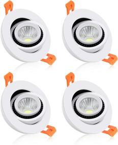 img 4 attached to YGS-Tech 2 Inch Dimmable LED Recessed Lighting Downlight, 3W (35W Halogen Equivalent) COB Tai 🔦 Chi Spotlight, 4000K Nature White, CRI80, LED Ceiling Light with LED Driver (4 Pack) for Enhanced SEO