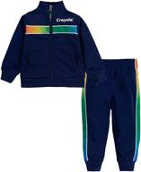 crayola childrens apparel 2 piece tracksuit boys' clothing for active logo