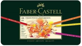 img 3 attached to Набор цветных карандашей Faber-Castell Polychromos для художников - 120 штук в жестяной упаковке с премиальными цветными карандашами и точилкой для карандашей.