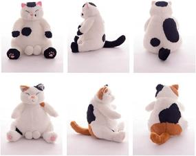 img 1 attached to 🐱 OOPSHANA Stuffed Animal Pillows: Cute Lazy Cat Plush Toys for Kids and Girls (zongbai-45, Multicolor)