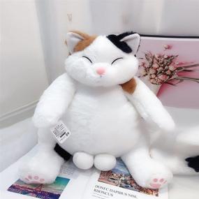 img 3 attached to 🐱 OOPSHANA Stuffed Animal Pillows: Cute Lazy Cat Plush Toys for Kids and Girls (zongbai-45, Multicolor)