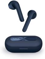 🎧 ticpods 2 pro plus: беспроводные наушники со свободным подключением, bluetooth 5.0, дуальным микрофоном, голосовым помощником, защитой от воды по стандарту ipx4 и 20-часовой батареей - темно-синие логотип