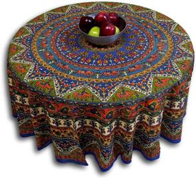 img 3 attached to 🌺 Magnificent Indian Mandala Print Cotton Tablecloth: Elevate Your Dining Experience with an Exquisite Touch