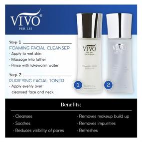 img 4 attached to 🧖 Vivo Per Lei Foaming Face Cleanser and Dead Sea Toner Kit - Facial Cleanser and Toner Set - Gentle Cleanser and Toner for All Skin Types