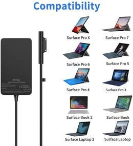 img 1 attached to 💡 Biming 65W Power Supply Adapter: Compatible with Microsoft Surface Pro X, 7, 6, 5, 4, 3, Laptop 1, 2, 3, Go 2, Book 2