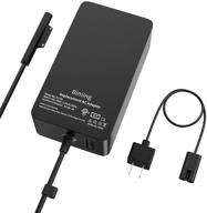 💡 biming 65w power supply adapter: compatible with microsoft surface pro x, 7, 6, 5, 4, 3, laptop 1, 2, 3, go 2, book 2 logo