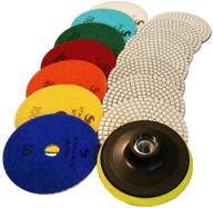 🔹 premium 4 inch diamond polishing pads set – ideal for wet/dry use on granite, stone, concrete, and marble surfaces logo