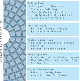 img 2 attached to 🔹 Premium 4 inch Diamond Polishing Pads Set – Ideal for Wet/Dry Use on Granite, Stone, Concrete, and Marble Surfaces