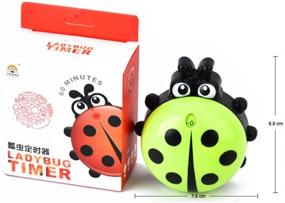 img 3 attached to Cute Ladybug Kitchen Timer: 60 Minutes Mechanical Clock Loud Alarm Manual Timer, Green