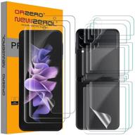 📱 (upgraded version) orzero 3 sets soft tpu screen protector for samsung galaxy z flip 3 5g - premium quality, full coverage, high definition, bubble-free - lifetime replacement logo