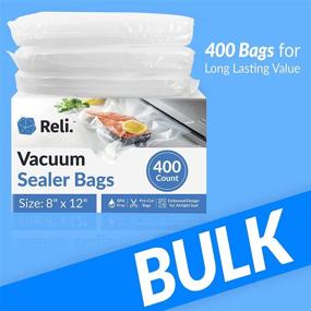 img 3 attached to 🛍️ Reli. Vacuum Sealer Bags 8x12" - 400 Bags: BPA-Free, Bulk, Pre-Cut, Embossed Vacuum Bags for Food Storage, Sous Vide & Food Prep (Quart Size, Clear)