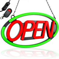🔆 grab attention with our large open sign for stores – ultra bright led neon business sign with key fob remote control – eye-catching animated flashing led open signs logo