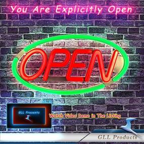 img 1 attached to 🔆 Grab Attention with our Large Open Sign For Stores – Ultra Bright LED Neon Business Sign with Key Fob Remote Control – Eye-Catching Animated Flashing LED Open Signs