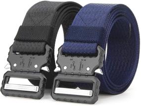 img 4 attached to Men's Adjustable Tactical Webbing Military Release Belts - Optimized Accessories for Enhanced Functionality