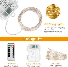 img 2 attached to 🔮 Koxly 2 Pack 20ft 60 Led Fairy Lights with Remote Timer - Waterproof Battery Operated Twinkle Firefly Lights for Bedroom, Garden, Easter, Party - Christmas Indoor and Outdoor Decorations