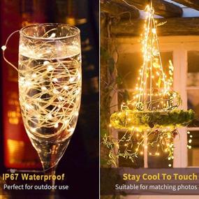 img 3 attached to 🔮 Koxly 2 Pack 20ft 60 Led Fairy Lights with Remote Timer - Waterproof Battery Operated Twinkle Firefly Lights for Bedroom, Garden, Easter, Party - Christmas Indoor and Outdoor Decorations