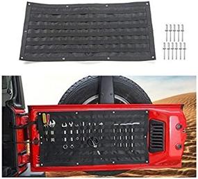 img 1 attached to 🛠️ Voodonala Tailgate Tool Kit Organizer for Jeep Wrangler JK JKU JL JLU (2007-2018) - Canvas Bag with Pockets - 1pc