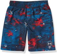 👦 unleash the style and comfort: under armour freedom striped volley boys' swimwear logo