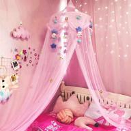 👑 premium bed canopy for girls: decorative crib canopy with plush toy, princess mosquito net for toddlers, adults & over baby crib - large size logo