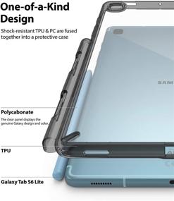 img 2 attached to 📱 Ringke Fusion чехол для Galaxy Tab S6 Lite (2020) - Дымчато-черный, защитный чехол для планшета с встроенным держателем для стилуса S Pen.