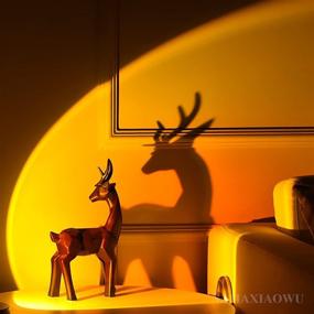 img 1 attached to Transform Your Room with the Najiaxiaowu Sunset Projector Lamp: USB Powered LED Light for a Romantic Sunset and Rainbow Night Light Experience