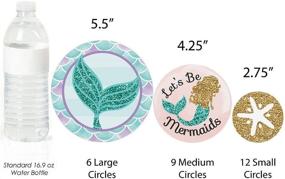 img 2 attached to 🧜 Let's Be Mermaids - Baby Shower or Birthday Party Giant Circle Confetti - Large 27 Count - Party Decorations by Big Dot of Happiness