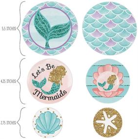 img 3 attached to 🧜 Let's Be Mermaids - Baby Shower or Birthday Party Giant Circle Confetti - Large 27 Count - Party Decorations by Big Dot of Happiness