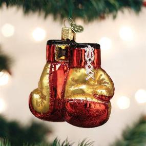 img 3 attached to Boxing Gloves Glass Blown Ornaments for Christmas Tree - Old World Christmas Sports Collection