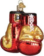 boxing gloves glass blown ornaments for christmas tree - old world christmas sports collection логотип