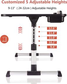 img 2 attached to 🖥️ BUILDEC Lap Desk for Laptop: Adjustable Stand with Storage Drawer for Convenient Work, Gaming, and Relaxation