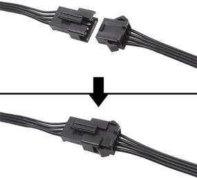 img 2 attached to 🏍️ Enhance Your Motorcycle with Underglow LED Light Extension Wire - 2Pcs 47" Waterproof Cable Cord Set - Wire Harness Kit for Neon Strip Lights