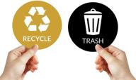 vbap corp recycle trash bin sticker - (pack of 4) 3&#34 logo