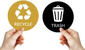 img 4 attached to VBAP CORP Recycle Trash Bin Sticker - (Pack Of 4) 3&#34