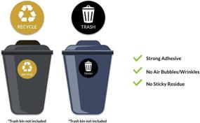 img 1 attached to VBAP CORP Recycle Trash Bin Sticker - (Pack Of 4) 3&#34
