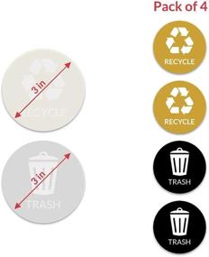 img 2 attached to VBAP CORP Recycle Trash Bin Sticker - (Pack Of 4) 3&#34