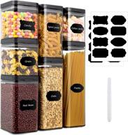 🍱 airtight food storage containers set - ohuhu 7pcs | 100% no leak pantry organization | air tight sealable cereal flour and sugar container organizing kit with lids | labels & pen included logo