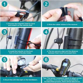 img 2 attached to 🚴 CHILEAF Bike Speedometer Set - Bicycle Headlight Taillight with Horn, USB Rechargeable Front Light, Waterproof Odometer and Tail Light