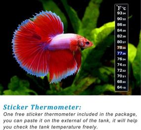 img 1 attached to 🐠 PULACO 25W Small Aquarium Betta Heater: Ideal for Under 6 Gallon Fish Tanks with Free Thermometer Strip