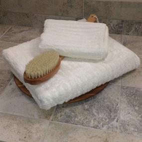 img 3 attached to 🛀 Premium Heavy Plush Bamboo Ribbed Bath Towel - Unbelievably Soft, Eco-Friendly, and 3x More Absorbent than Cotton - 56" x 30