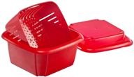 🍓 hutzler berry keeper box - 1 quart capacity, vibrant red color, ideal for storing berries логотип