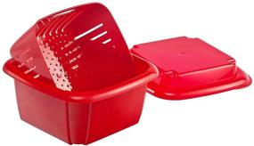 img 4 attached to 🍓 Hutzler Berry Keeper Box - 1 Quart Capacity, Vibrant Red Color, Ideal for Storing Berries