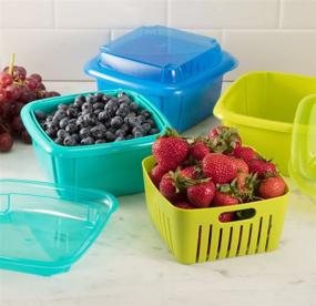 img 1 attached to 🍓 Hutzler Berry Keeper Box - 1 Quart Capacity, Vibrant Red Color, Ideal for Storing Berries