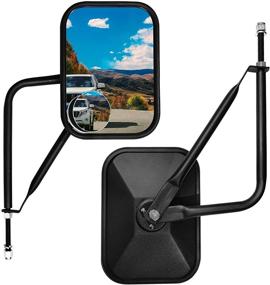img 4 attached to 🚗 Tseiletc Side View Door Off Mirrors + Blind Spot Mirrors for Jeep Wrangler CJ YJ TJ JK JL & Unlimited, Anti-shake Easy Install – Enhanced SEO