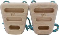 🧗 bg climbing double-sided wooden rock climbing rings: compact & portable hangboard for finger strength training & fitness – ideal home equipment logo